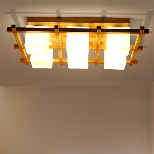 Japanese Log Grid Ceiling Lamp: A Unique Lighting Option
