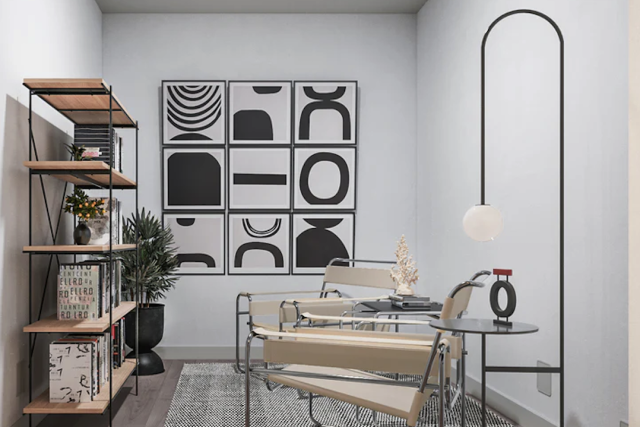 Illuminate Your Space with an Ink Pattern Glass Floor Lamp