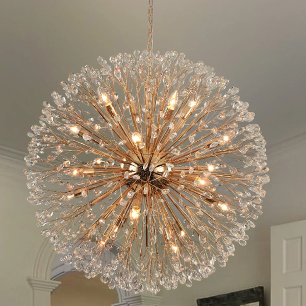 Enhance Your Open Foyer with a Stunning Large Orb Chandelier