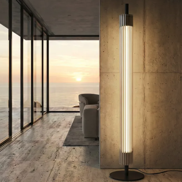Enhance Your Space with a Contemporary Glass Column Floor Lamp