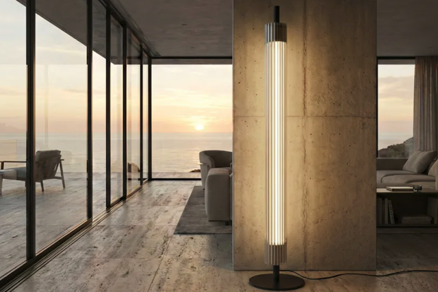 Enhance Your Space with a Contemporary Glass Column Floor Lamp