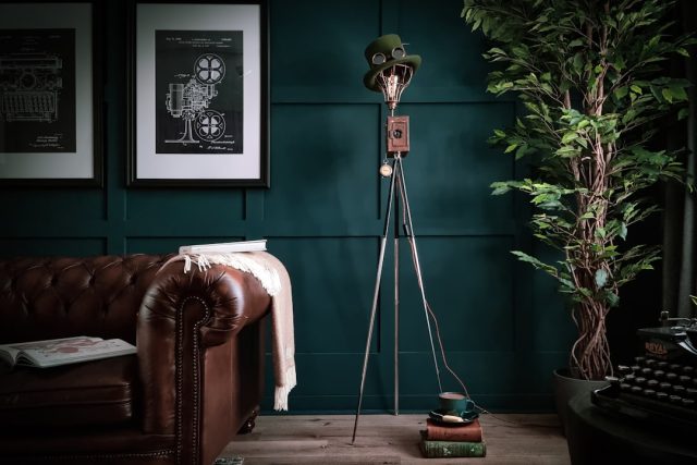 Cozy Bedroom Lighting: Fabric Shade Floor Lamp