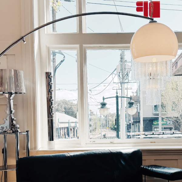 Enhance Your Italian Living Room with a Chrome Arc Floor Lamp