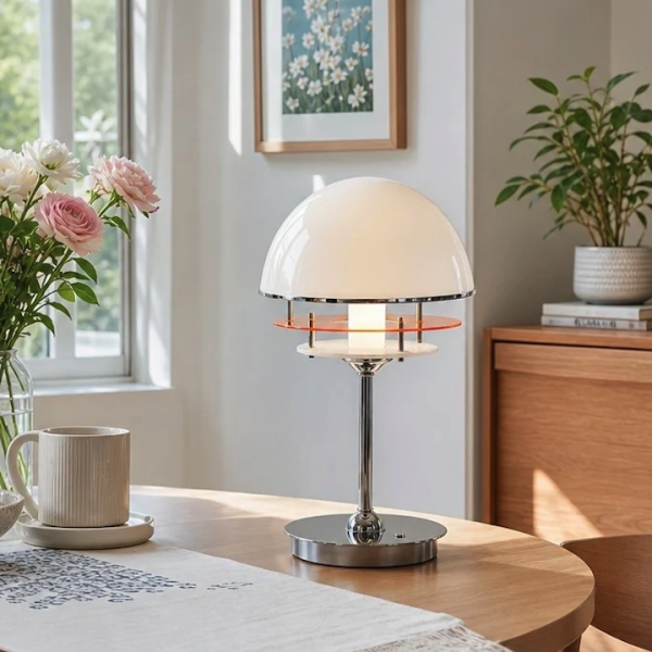 Timeless Elegance: French Vintage Dome Shade Table Lamp