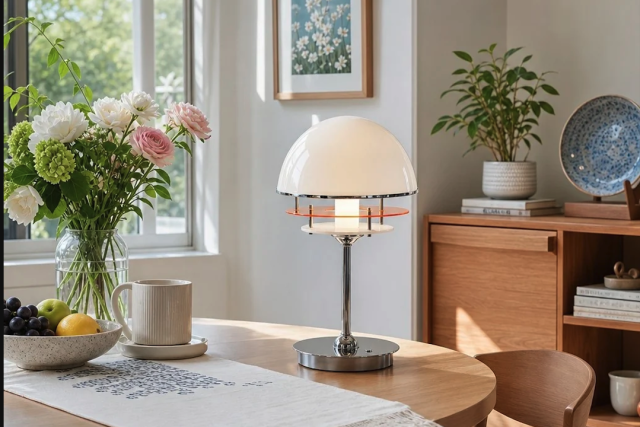 Timeless Elegance: French Vintage Dome Shade Table Lamp